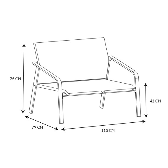Zestaw Ogrodowy SAXO Szary