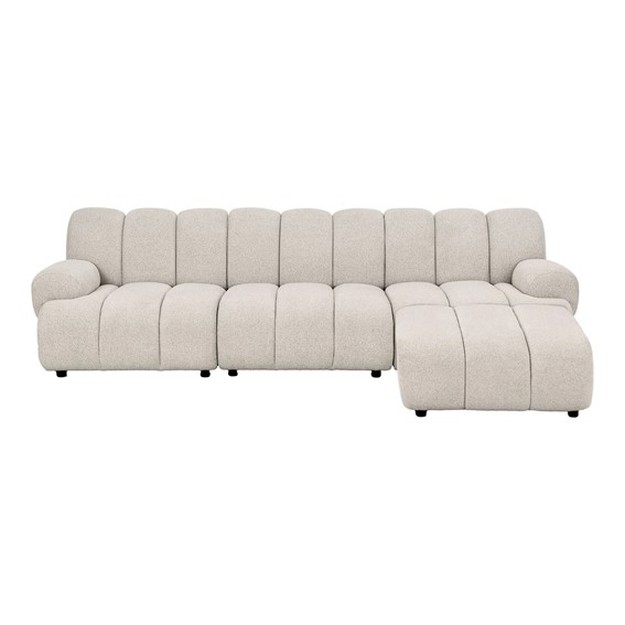 Sofa Modułowa TAZA 3,5-Osobowa Prawa Beżowy