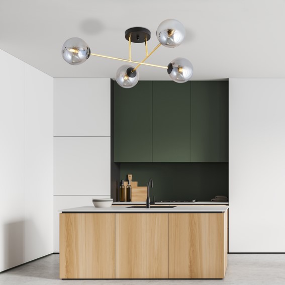 Lampa Sufitowa MAGNUM 4 Czarny/Grafitowy