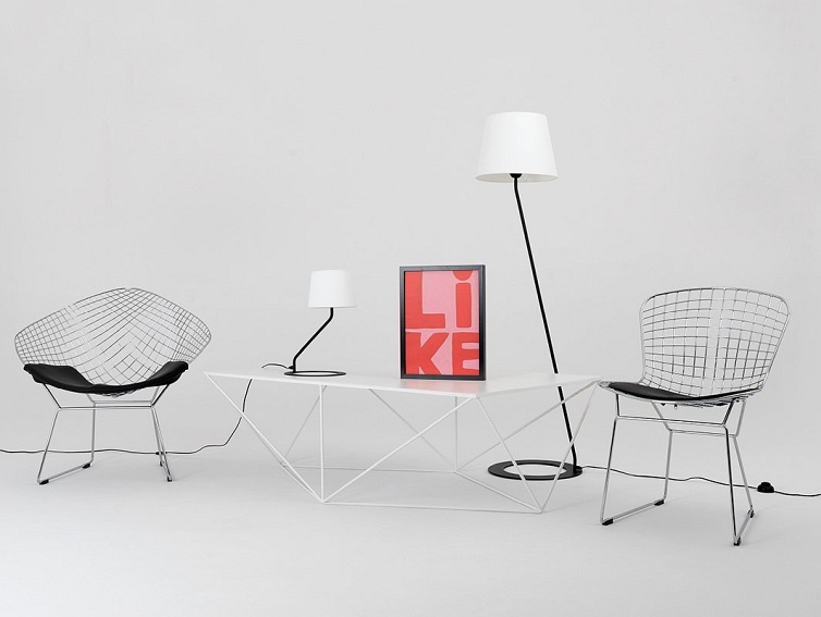 Lampa podłogowa SHADE FLOOR – klosz biały, cz