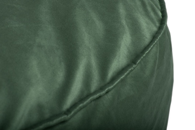 Duża Okrągła Welurowa Pufa 71x32 Ciemny Zielony