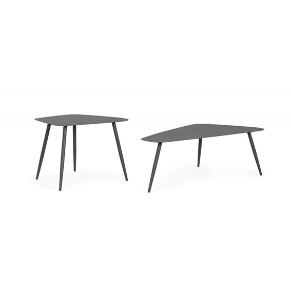 Zestaw Stolików Kawowych YVONNE FLARED Szary