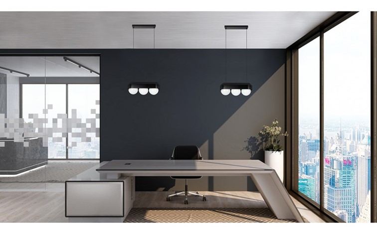 Lampa Wisząca DROPS 3 Czarny/Biały