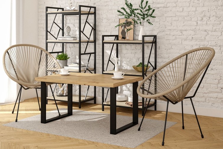 Ława L(B)-FX 67x101 Nogi U Dąb Artisan