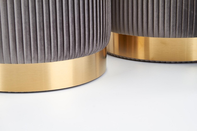 Zestaw Puf MONTY Popiel