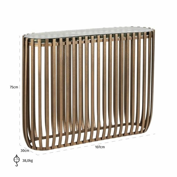 Konsola VOLANTE Złoty