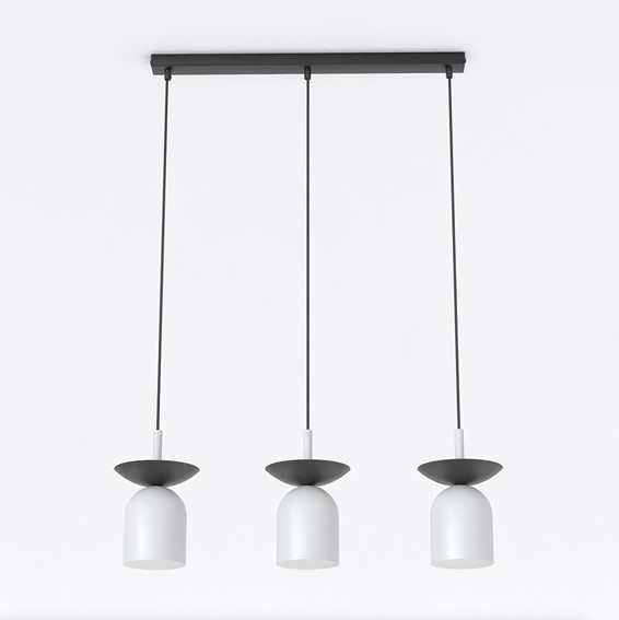 Lampa Wisząca EGO 3 Szary/Czarny