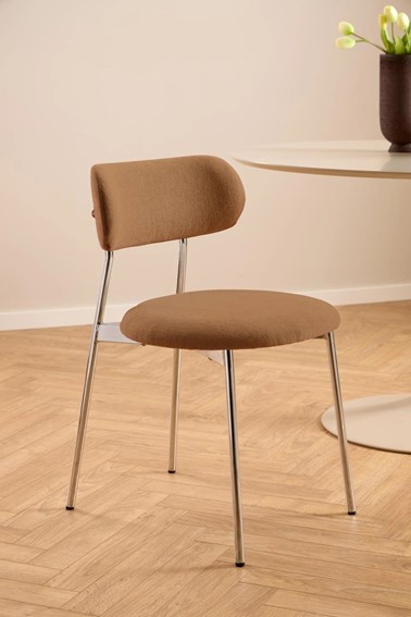 Krzesło LYRIC Pomarańczowy/Chrom