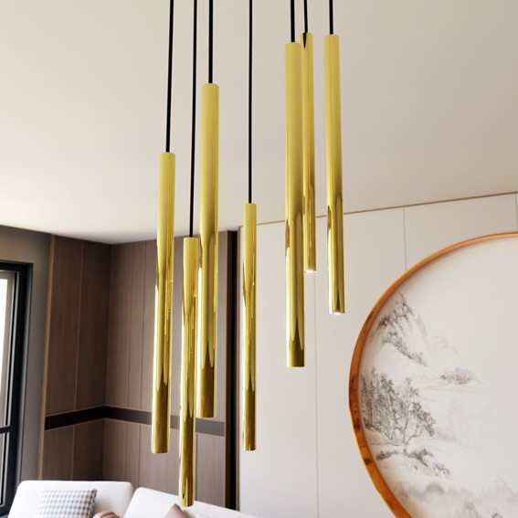 Lampa Wisząca SELTER 7 PREMIUM Złoty