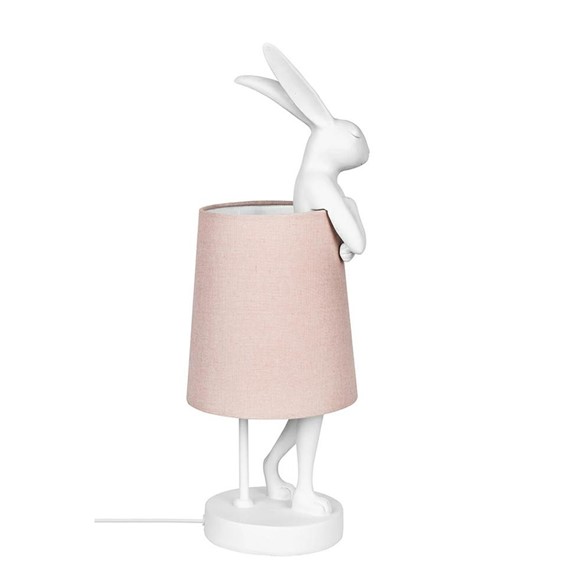 Lampa Stołowa RABBIT 68cm Biały/Różowy