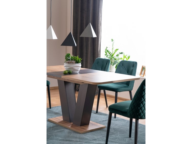 Stół Rozkładany PLATON (136-176)x80 Brąz/Dąb Wotan