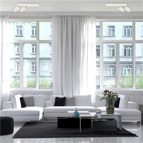 Plafon LARISA 2 Biały/Złoty