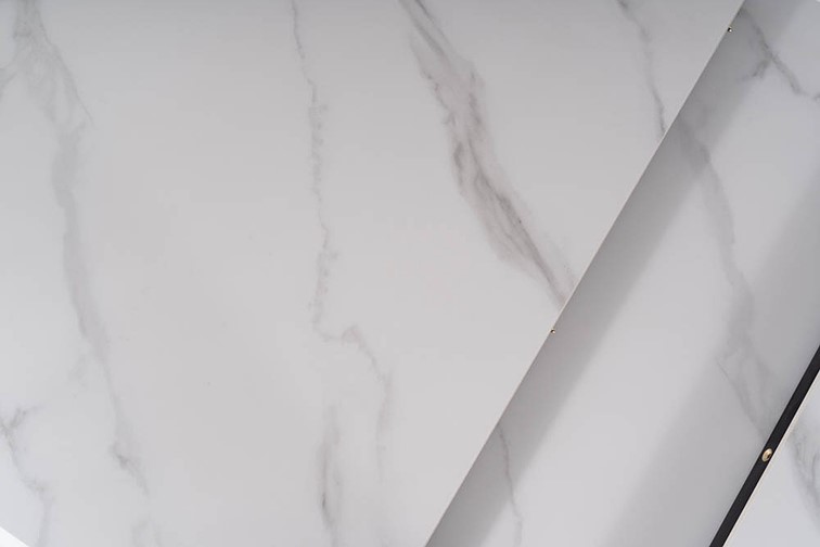 Stół APOLLO (120-160)x80 Czarny/Biały Mat