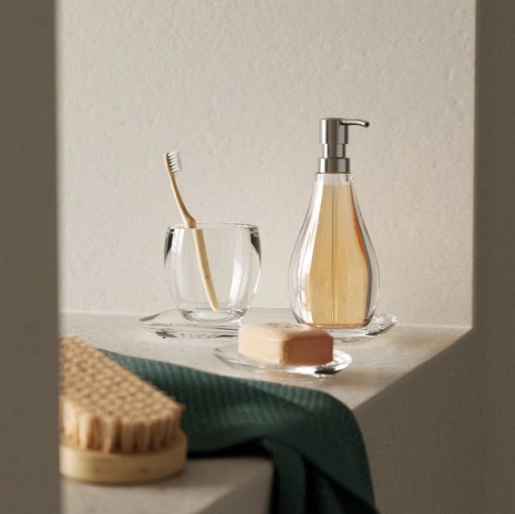 Kubek Łazienkowy DROPLET Transparentny