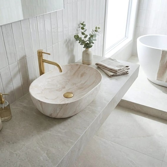 Umywalka Nablatowa AMELIA KALLISTO 48 Beżowy