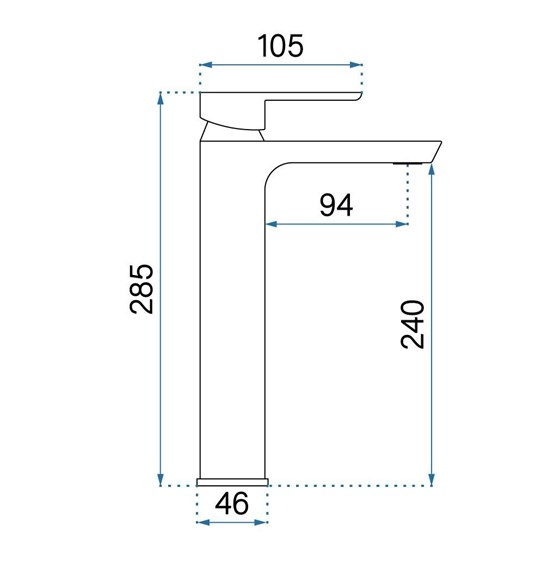Bateria Umywalkowa Wysoka ARGUS Złoty Szczotkowany