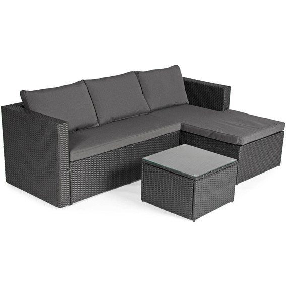 Narożnik Ogrodowy ROMA Czarny