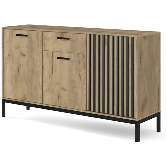 Komoda LAMINO KM-1 Dąb/Czarny