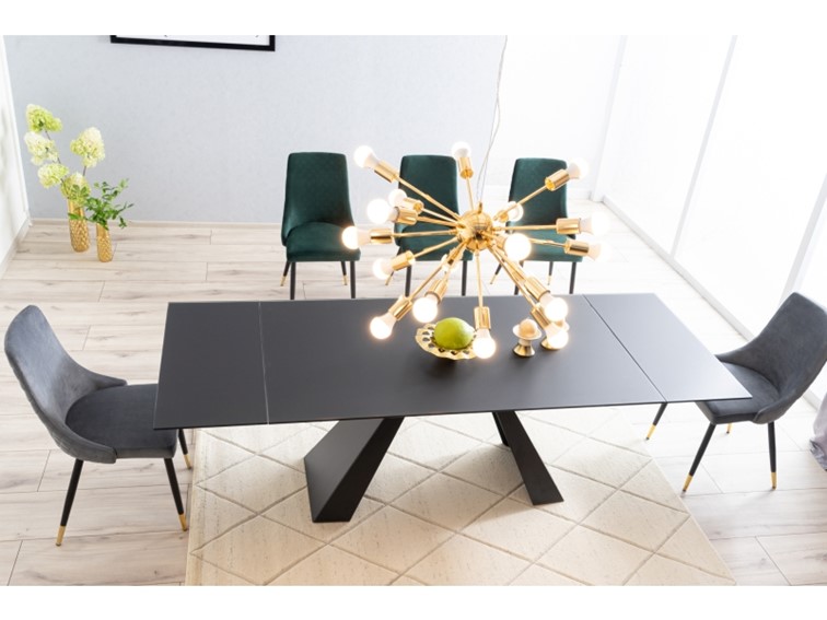 Stół Rozkładany SALVADORE (160-240)x90 Czarny Mat