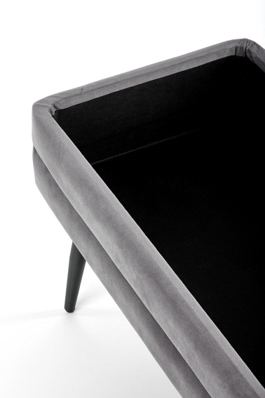 Ławka VELVA Popielaty/Czarny