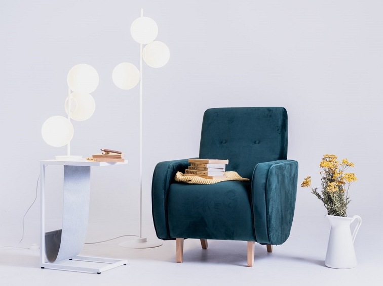 Lampa Podłogowa Bobler 35x40x155 Biały