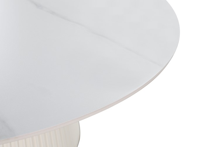 Stół MODIG M96 fi120 Biały/Złoty