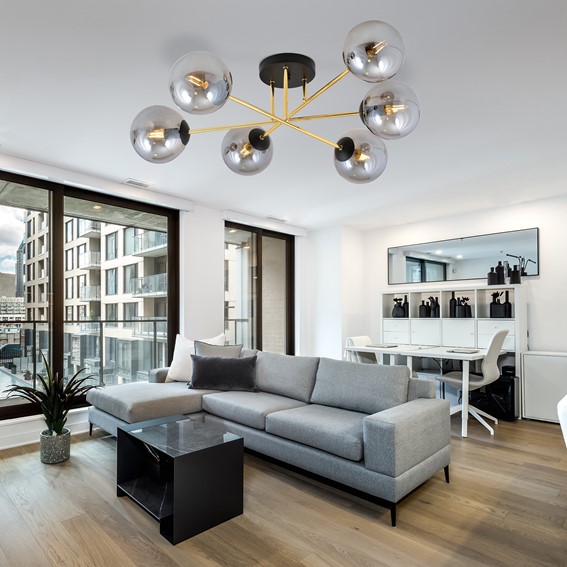 Lampa Sufitowa MAGNUM 6 Czarny/Grafitowy