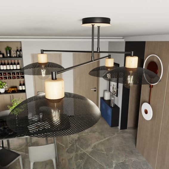 Lampa Sufitowa KOBE 4 Czarny