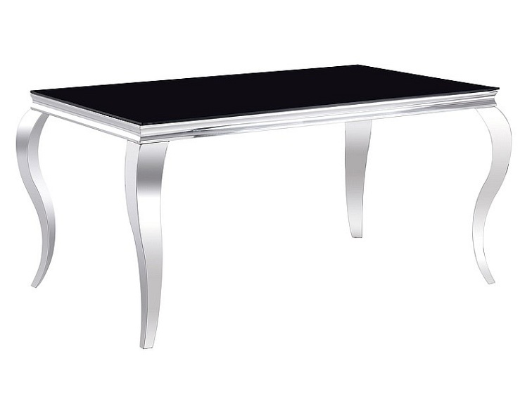 Stół PRINCE 150x90 Czarny/Chrom
