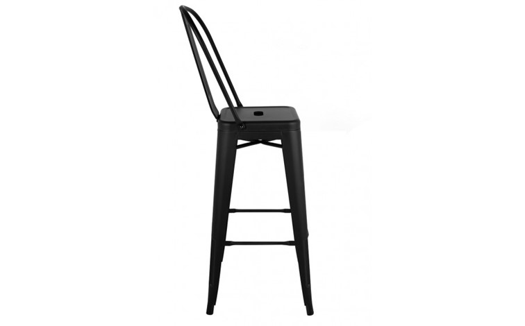 Krzesło Barowe TOWER BIG BACK 66 Czarny