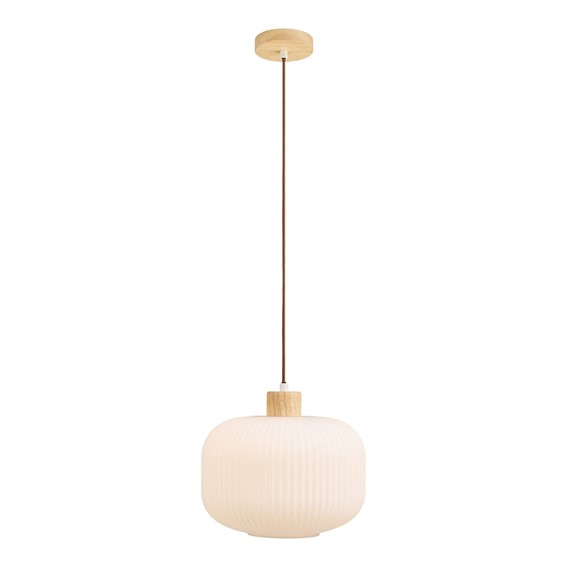 Lampa Wisząca ARGALO 30cm Biały/Naturalny