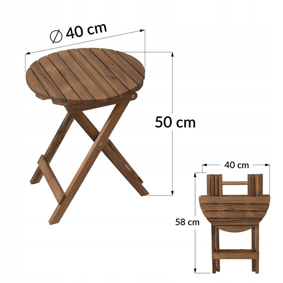Zestaw Balkonowy ARBORIO Duo Naturalny