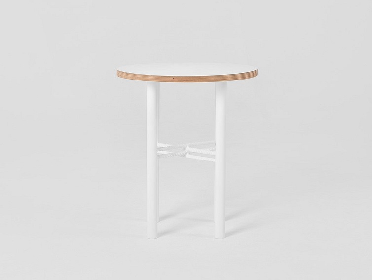 Stolik Kawowy PENTO 40 Biały/Naturalny