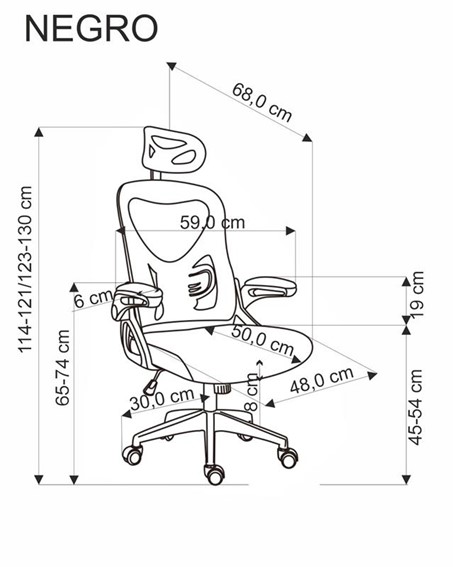 Fotel Gabinetowy NEGRO Czarny