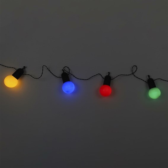 Girlanda SOLARNA Żarówkowa 20 LED Kolorowa