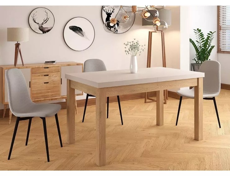 Stół Rozkładany PRESTO (140-218)x80 Kaszmir/Dąb Cremona Torro