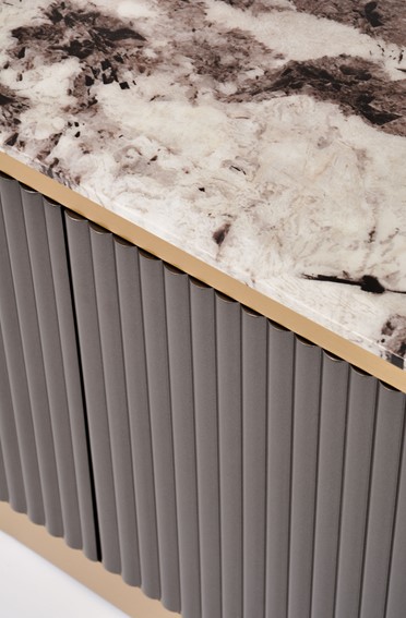 Komoda RTV STILIG ST916 Grafitowy/Złoty