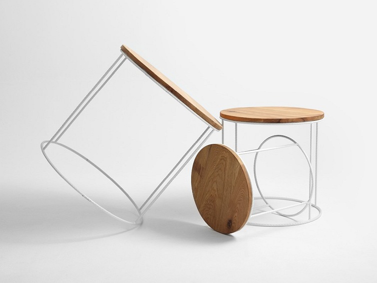 Stół kawowy zestaw TRIOS SOLID WOOD