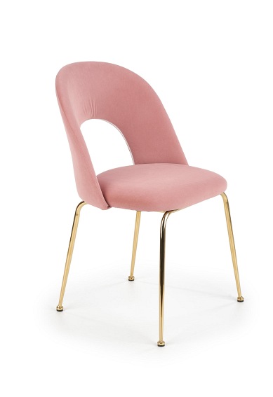 Krzesło K385 Złoty/Jasny Różowy