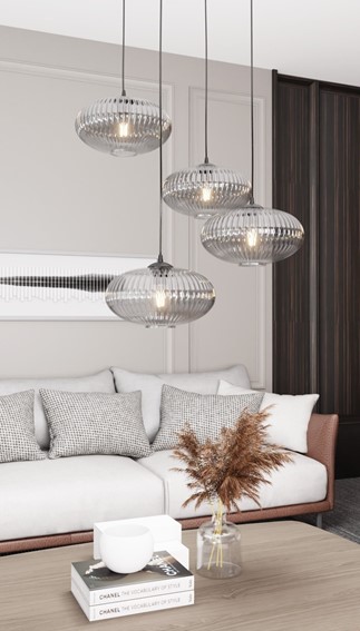 Lampa Wisząca COCO 4 PREMIUM Czarny/Granatowy