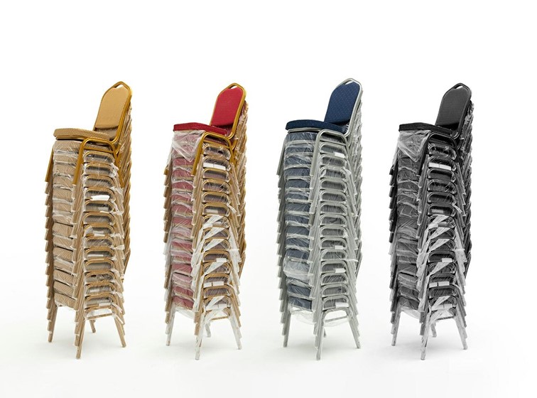 Krzesło ARES Niebieski/Srebrny