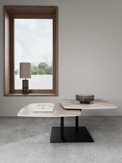 Stół CARBALLO 122x70 Szary/Czarny