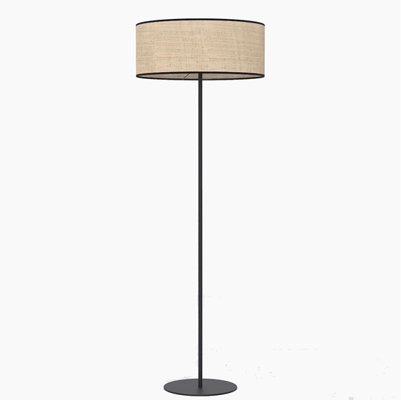 Lampa Podłogowa ECO LP1 Czarny/Rattan
