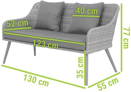 Zestaw Ogrodowy Mokka 4-Osobowy Szary