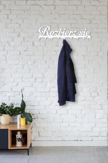 Wieszak Ścienny Rozbierz się 4x60x16 Biały