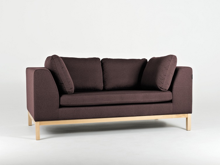 Sofa 2 os. Ambient Wood 171x98x67 Hematyt/Naturalny