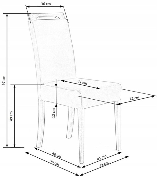 Krzesło CLARION 2 Czarny/Monolith 77