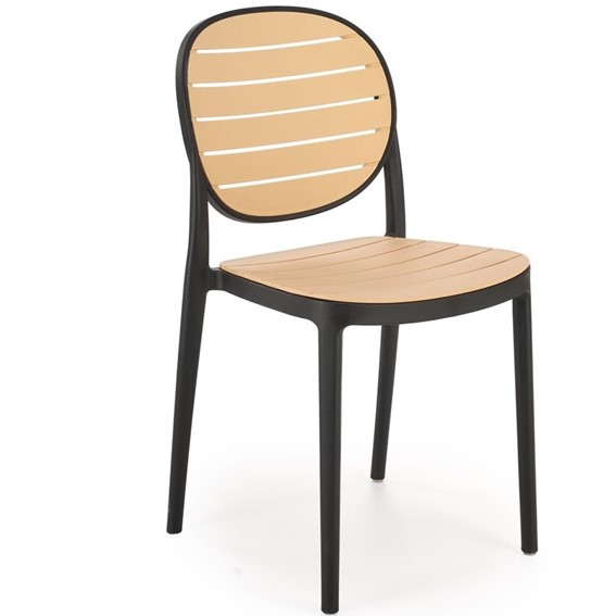 Krzesło K529 Czarny/Naturalny