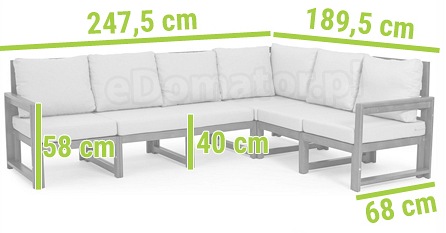 Zestaw Ogrodowy MALTA XXL 6-Osobowy ze Stolikiem Brązowy/Grafit