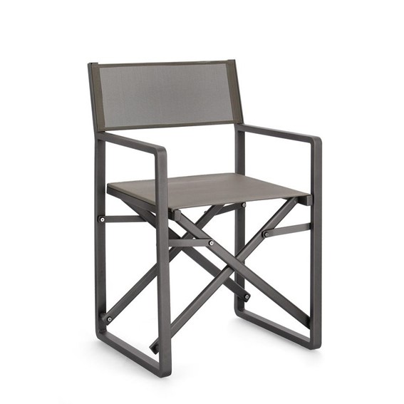 Krzesło Ogrodowe/Reżyserskie KONNOR Szary